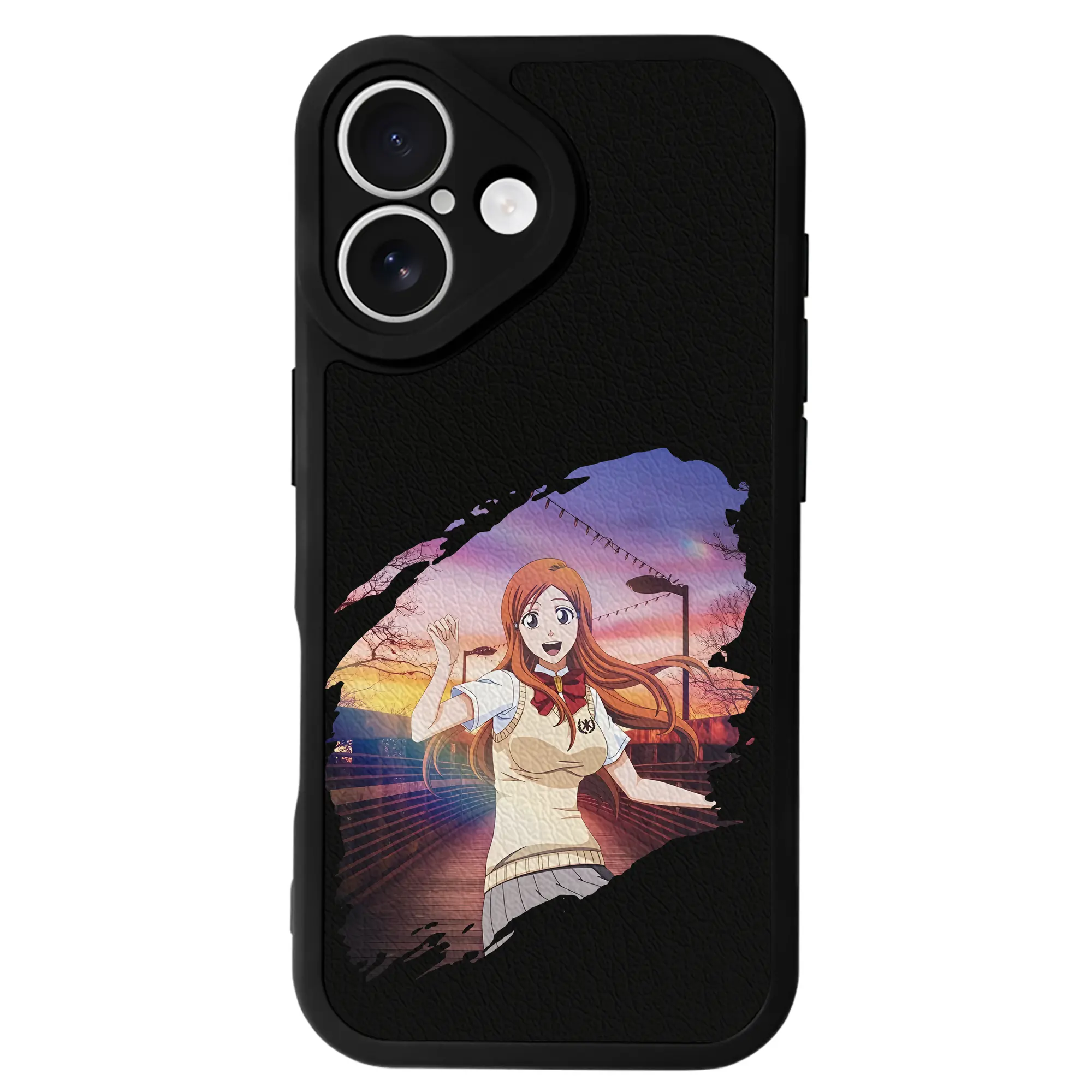 ブリーチ グッズ 井上 織姫 - IPhone 16シリーズ対応 ・ シリコンスマホケース ・ レザー調 ・ 高精度フィット ・ 耐衝撃 ・ ワイヤレス充電対応 ・ 精密カット